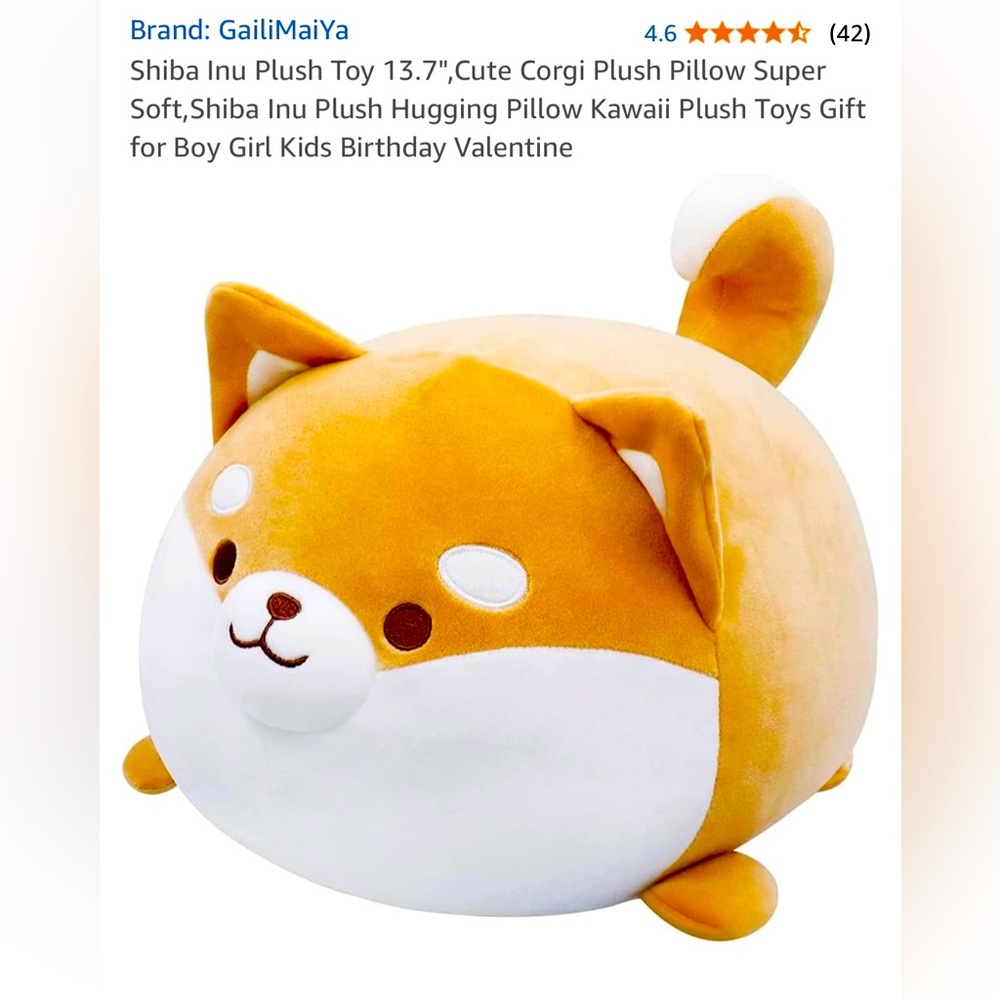 Corgi plush toy